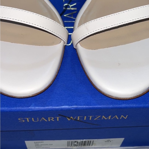 New Stuart Weitzman New Kassidy Heeled Sandal Color:Seashell 8.5 B Medium Width - Picture 17 of 17